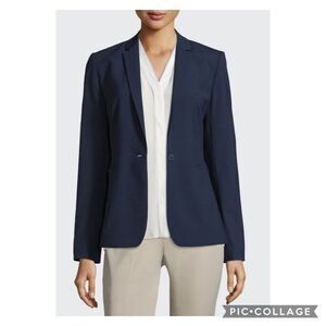 New Elie Tahari Darcy One Button Wool Stretch Suit